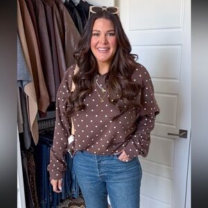 Edikted Chelsie Polka Dot Hoodie